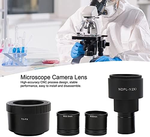 Mikroskop Lens Adaptörü, Alüminyum Alaşım 2X Mikroskop Lens için Mikroskop Fotoğraflama Nesneleri için