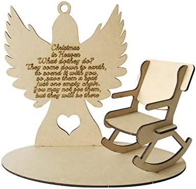 Sevdiklerinizi Hatırlamak için Noel Anma Mum Süsleme, Kişiselleştirilmiş Sandalye ile Çarpıcı Rustik Mum Standı, Bellek Tealight