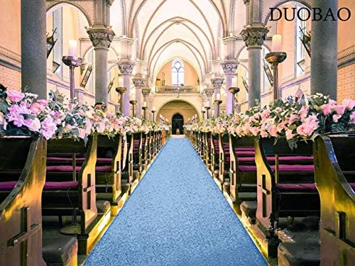Düğünler için koridor Koşucular 2FTx15FT Bebek Mavi Pullu Koridor Koşucu Düğün Töreni Süslemeleri Açık Halılar Töreni Süslemeleri