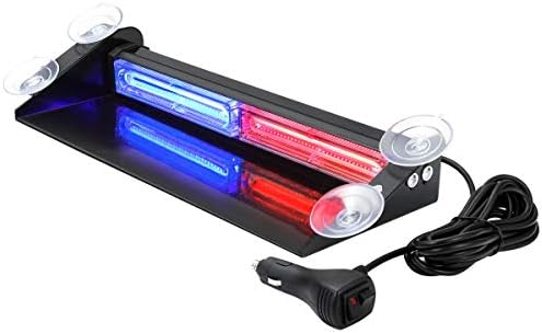 Alüminyum kırmızı mavi LED acil Strobe Dash ışıkları için polis arabaları kamyon POV, WOWTOU 24 W COB iç ön cam arka cam emniyet
