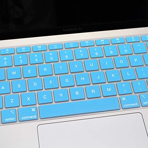 Se7enlıne MacBook Air 13 inç Klavye Kapağı ile Uyumlu Yumuşak Silikon Cilt Koruyucu 2018/2019 Mac Air 13 İnç için Dokunmatik