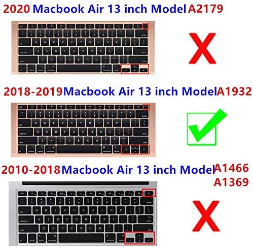 Se7enlıne MacBook Air 13 inç Klavye Kapağı ile Uyumlu Yumuşak Silikon Cilt Koruyucu 2018/2019 Mac Air 13 İnç için Dokunmatik