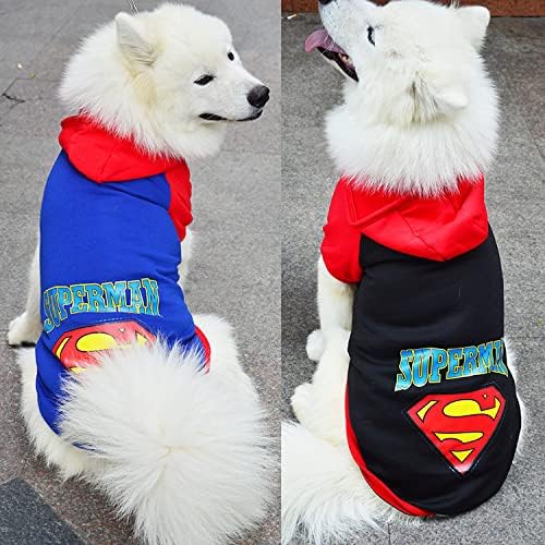 Furix Büyük Köpek Giysileri Büyük Köpek Kazak Superman Batman Kazak Güz Kış Köpek Giysileri Golden Retriever Satsuma Pet Giysi