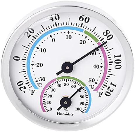 Analog Termometre Higrometre, Yuvarlak 2 Kapalı Termometre ile Nem, Mini Kapalı Açık Termometre ve Higrometre Monitör Ölçer Metre