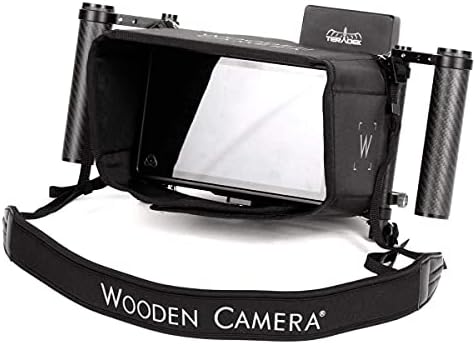 Ahşap Kamera Direktörünün Monitör Kafesi v3, V Montajlı Pil Plakası Paketi, Boyun Askısı ve Güneş Gölgesi İçerir