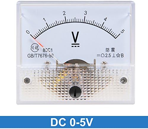 uxcell DC 0-5 V Analog Panel Gerilim Ölçer Volt Metre 85C1 2.5 % Hata