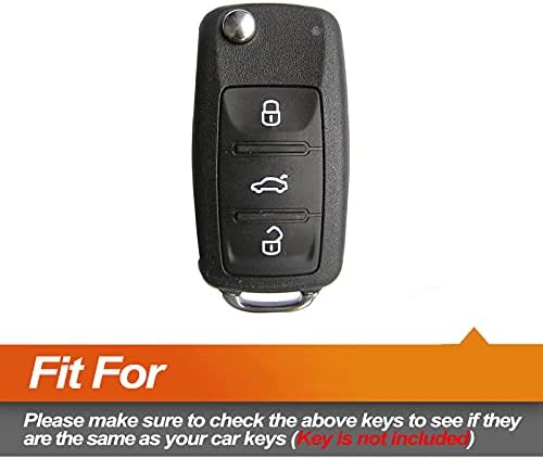 EYANBİS Silikon Anahtar Fob Kapak Fit için Flip 3 Düğmeler VW Volkswagen Jetta GTI Passat Golf Tiguan Touareg Beetle CC Eos Anahtar