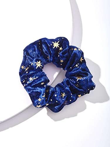 CHENGHUIXIN Yıldız Desen Scrunchie (Renk: E Mavi, Boyutu: Bir Boyut)