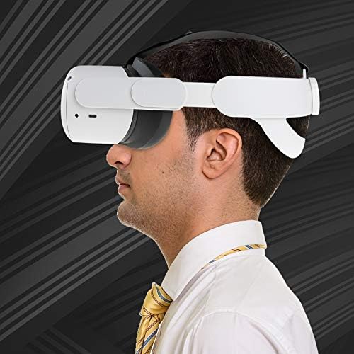 Ermorgen VR Kafa Kayışı Oculus Quest 2 için Uyumlu, Elite Kayış için Yedek Ayarlanabilir Clockwork Topuzu Tasarımı Bir Kafa Yastığı