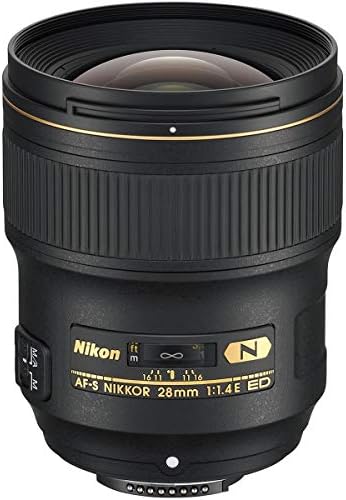 Nikon 28mm f / 1.4 E AF-S NİKKOR Lens - 77mm Filtre Kiti ile Paket, Temizleme Kiti, Lens Wrap 15x15, Capleash II, Mac Yazılım