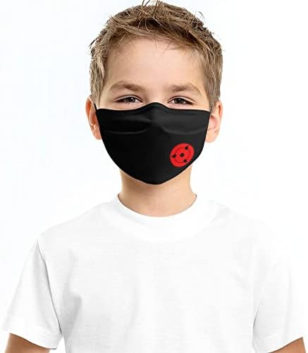 XTMA Anime Oyunu Yüz Maskesi Yıkanabilir Kullanımlık Nefes Unisex Maskeleri Gençler için Bulut Siyah Kırmızı 5 ADET