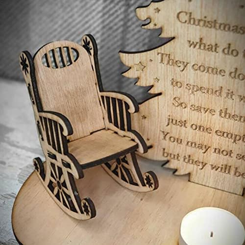 Xiaoling Noel Anma Mum Süsleme, Sevdiklerinize Hatırlıyorum Mumluk, Kişiselleştirilmiş Sandalye ile Mum Standı, Cennet Bellek