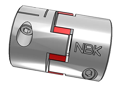 NBK MJC-95CS-RD-40-50 Çeneli Esnek Kaplin, Sıkma Tipi, Delik Çapları 40 mm ve 50 mm