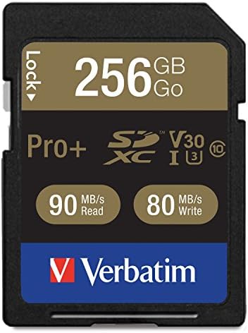 Verbatim 256GB Pro Plus 600X SDXC Hafıza Kartı, UHS-I V30 U3 Sınıf 10