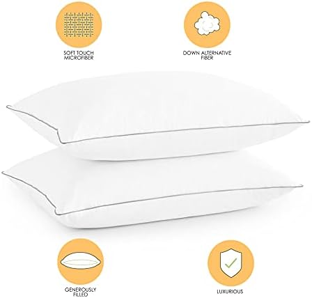 Yatak Yastıklar Uyku için 2 Paketi-Kral Boyutu Yastıklar 2 Set Soğutma Yastık, Yastıklar için Yan Geri Uyuyanlar, Aşağı Alternatif