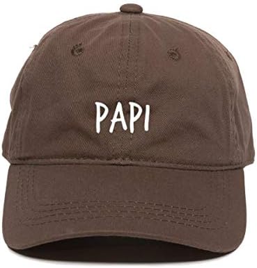Papi Baba Beyzbol Şapkası, İşlemeli Baba Şapkası, Yapılandırılmamış Altı Panel, Ayarlanabilir Kayış (Çoklu Renkler)