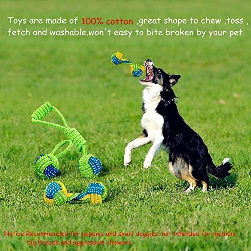 BROSHOOO Köpek Halat Oyuncaklar Köpek Çiğnemek oyuncak seti Köpek Pamuk Halat Oyuncaklar Doğa Diş Çıkarma Oyuncak Diş Sağlığı