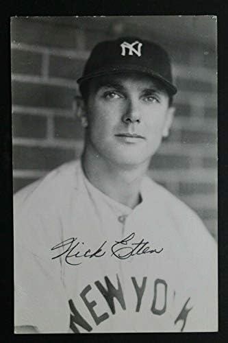 Nick Etten (d.1990) New York Yankees İmzalı 3x5 İmzalı Vintage Kartpostal-MLB Kesim İmzaları