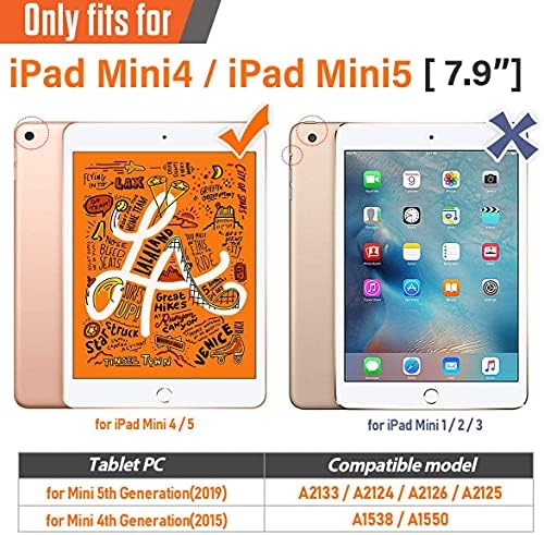 iPad Mini 1 / Mini 2 / Mini 3 için Chstls Klavye Kılıfı, iPad Mini 1. Nesil 2012 / Mini 2. Nesil 2013 / Mini 3. Nesil 2014 için