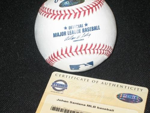 Johan Santana Mets Legend İmzalı İmzalı Oml Beyzbol Steiner Coa İmzalı Beyzbol Topları