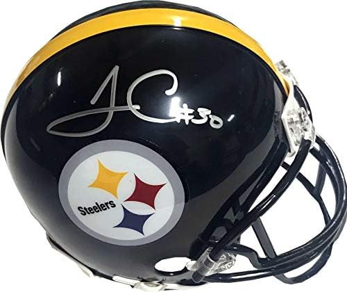 James Conner İmzalı Pittsburgh Steelers Mini Kask (Fanatikler) - İmzalı NFL Mini Kasklar