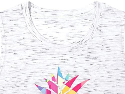 ASTANFY Kadın Ananas Güneş Gözlüğü Plaj Tankı Üstleri Komik Grafik Yelek Rahat Yaz Kolsuz Tee Gömlek
