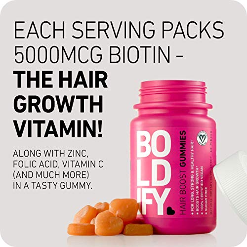 Saç Lifleri ( SİYAH) + Biyotin Sakızları: Boldify Conceal & Glow Paket: Erkekler ve Kadınlar için Saptanamayan ve Doğal Saç Lifleri