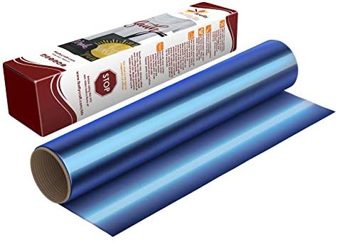 Firefly Craft elastik folyo mavi ısı transferi vinil levha | metalik mavi HTV vinil | Folyo mavi demir On vinil için Cricut ve