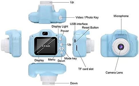 3 Renkte 2 İnç Ekranlı Mini Dijital Çocuk Kamerası (Pembe)