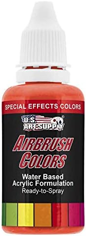 ABD Sanat Kaynağı 1 Ons Özel Efektler Neon Turuncu Airbrush Boya