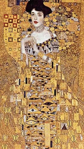 Scarlet Ayva KLİ005-Dlg Portresi Adele Bloch-Bauser I (detay) Gustav Klimt Sayılan Çapraz Dikiş Grafik, Büyük Boy Semboller